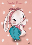 Lapin coquin en pantalon pour P&acirc;ques